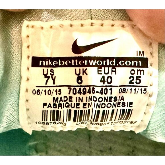 Nike 704946 401 Huarache Run Print Copa Blue Lagoon Snowflake Size 7Y Shoes - Picture 11 of 11